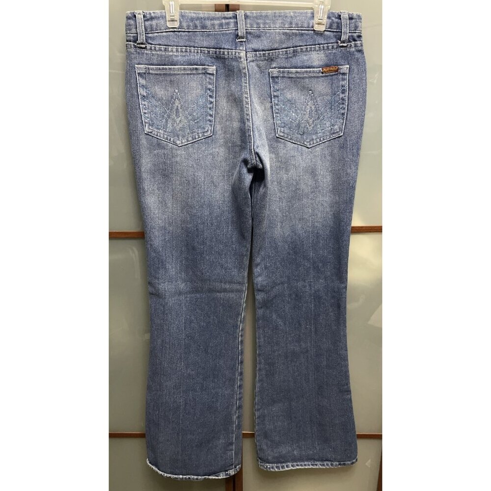 7 For All Mankind Vintage Y2K 90s Womans Embroidered Rhinestone A Pocket Size 30